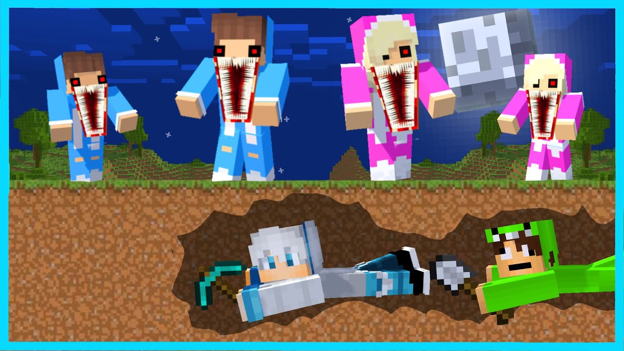 MIPAN & ZUZUZU BERUBAH JADI MENGERIKAN DAN JAHAT DI MINECRAFT SURVIVAL! JADI SCARY EXE