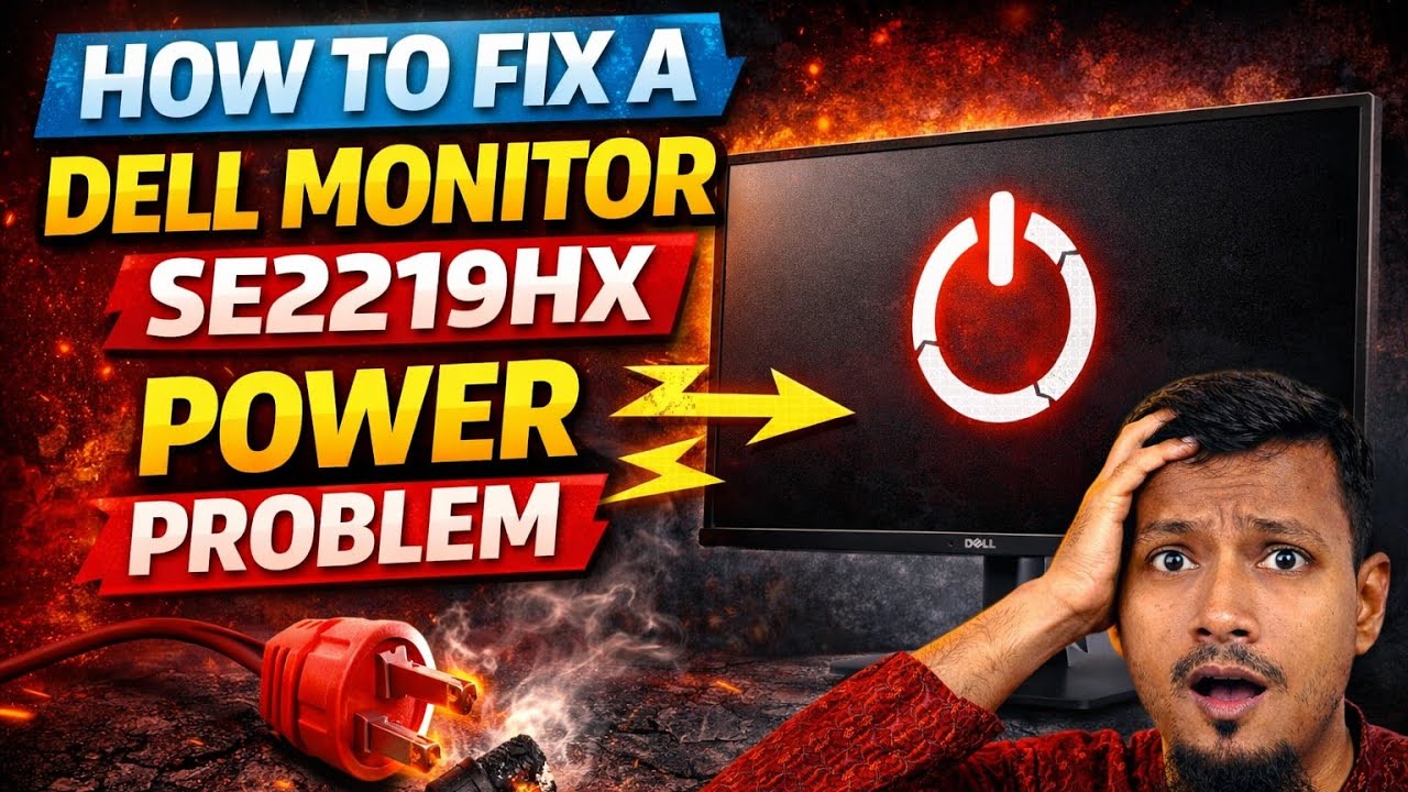 How To Fix A Dell Monitor SE2219HX Power Problem || Created by Afjal ...