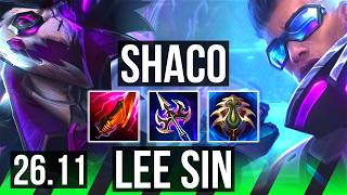 SHACO vs LEE SIN (JGL) | Good KDA: 18/1/3 | BR Grandmaster | 26.11