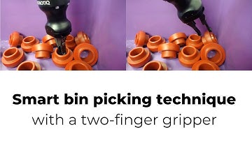 Tip for bin picking ring-shaped parts and placing with orientation