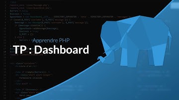Apprendre le PHP : Chapitre 20, TP : Dashboard