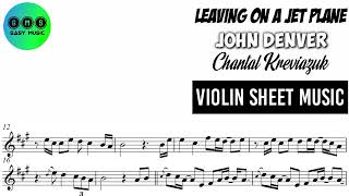 Karaoke || Leaving On A Jet Plane - John Denver || Violin Sheet Music Resimi