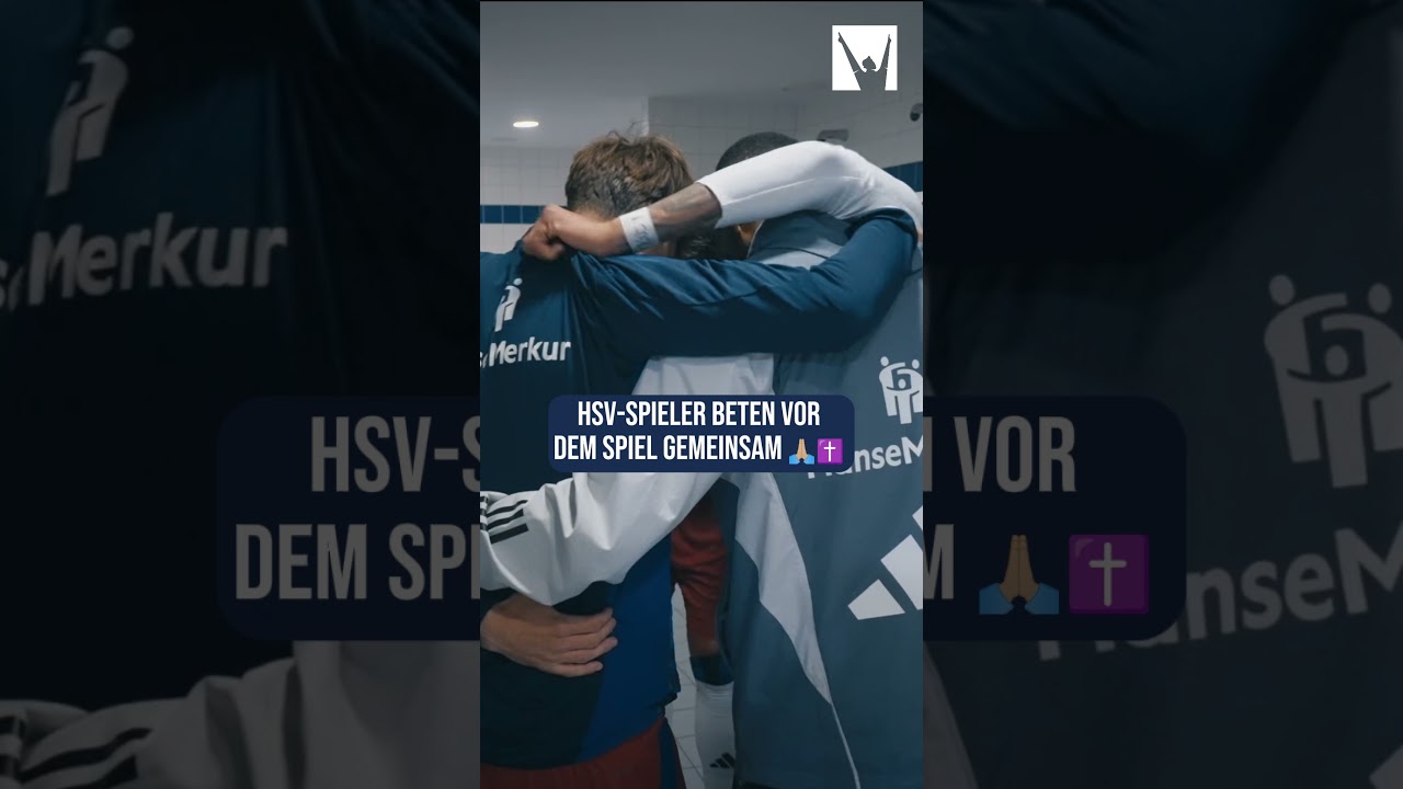 HSV-Spieler beten vor dem Spiel gemeinsam 🙏🏼✝️ | Fussball mit Vision