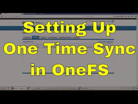 Setting Up One Time Sync in Isilon's OneFS