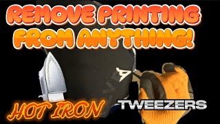 HOW TO Remove Prints from T-Shirts, Hoodies & Bags in 1 Minute Using an Iron!