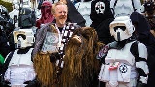 Adam Savage as Chewbacca at Comic-Con 2013
