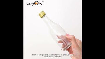 Round Clear Glass Wine Bottle with ROPP Cap