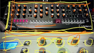 Ambient techno FM synth jam. Elektron Model Cycles, Roland Boutique SE02.