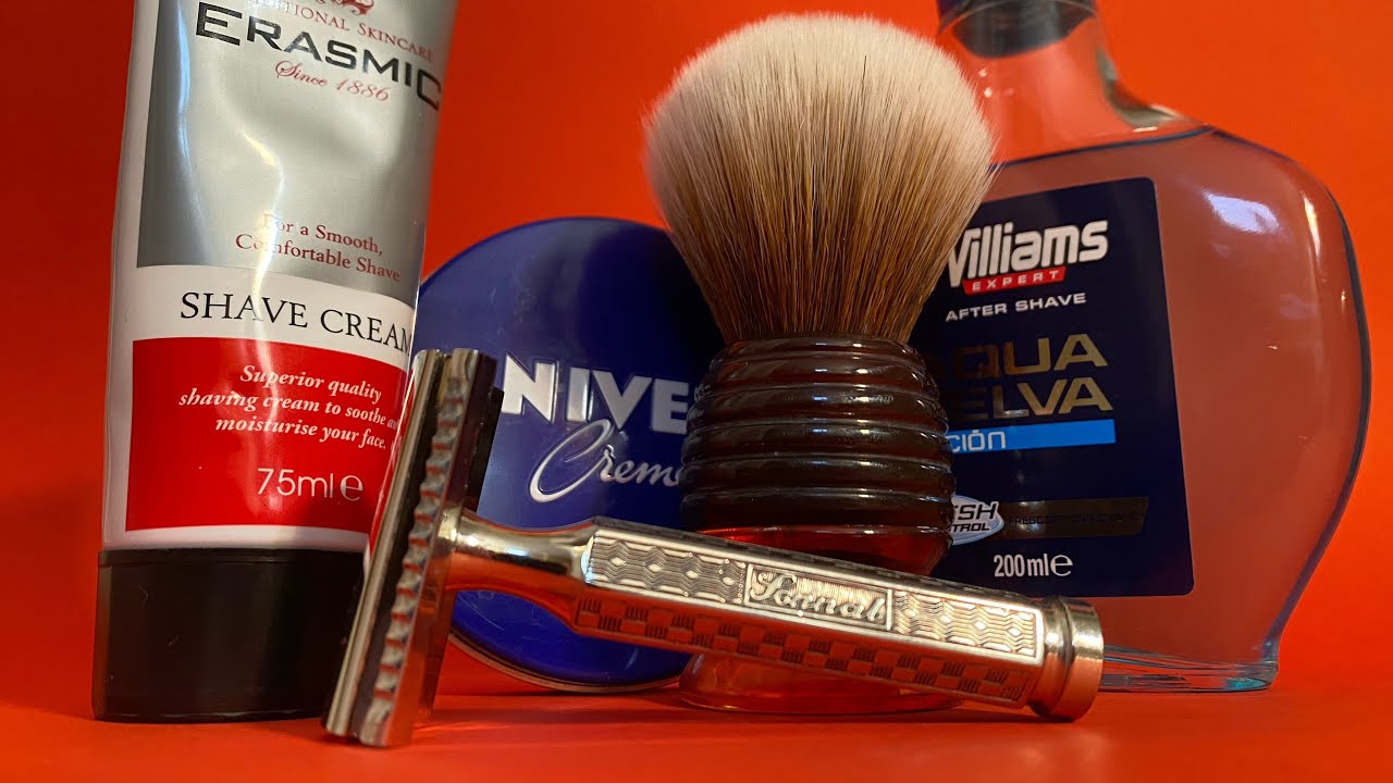 💈Sonnal Solingen💈Erasmic Shaving Cream💈Razorock Hive💈Aqua Velva asl