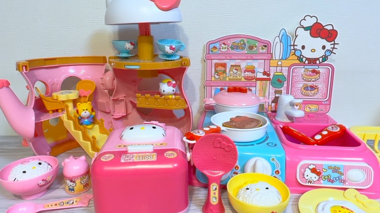 15 Minutes Satisfying with Unboxing Hello Kitty HouseHold Kitchen Playset ASMR ( No Talking)