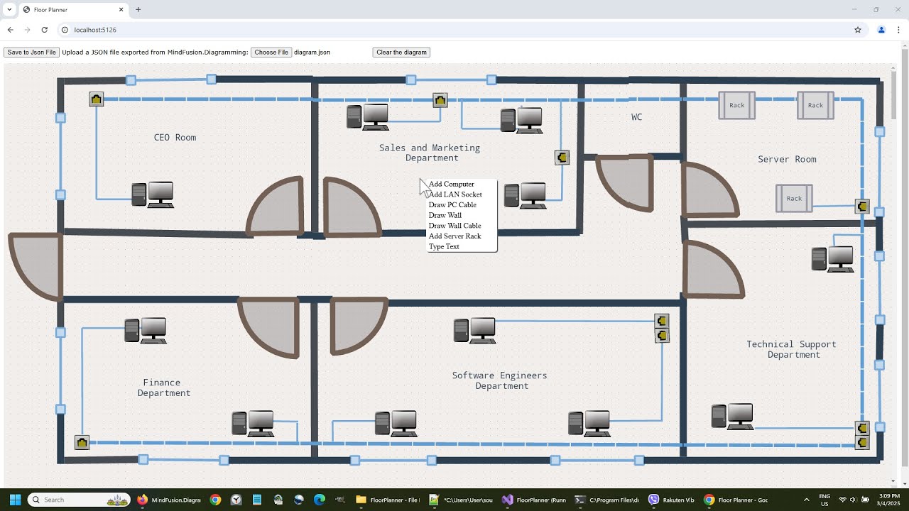 A Floor Plan Application with Diagramming for Blazor - YouTube