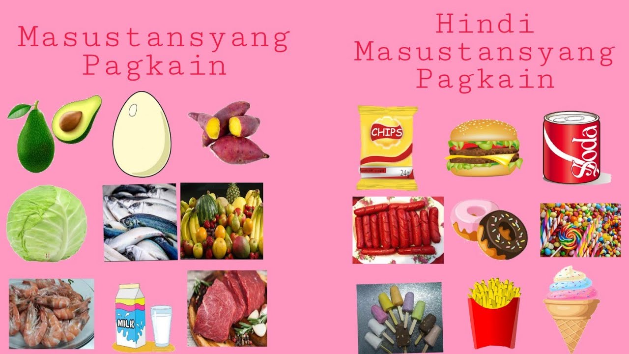 Listahan Ng Masustansyang Pagkain