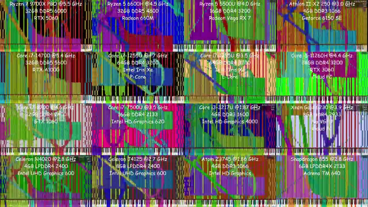 [Black MIDI] Upsilon the Song - 6.4 million notes | 16 WAY Self Comparison