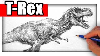 HOW TO DRAW A T-REX DINOSAUR 
