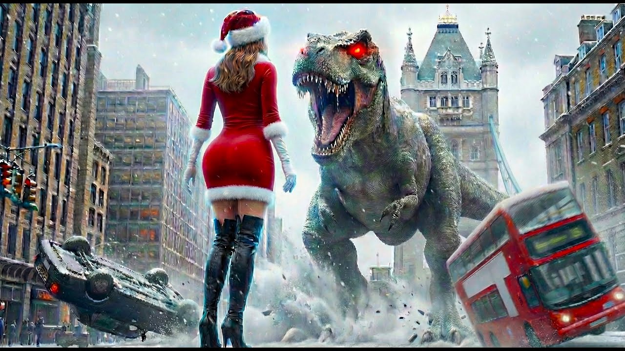 One Punch Girl vs T-Rex Epic Giant Battle in London | 巨大バトル