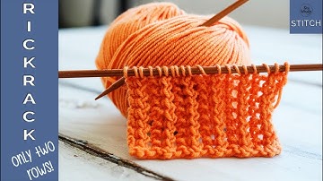 RICKRACK LACE (Two-row knitting stitch pattern) - So Woolly