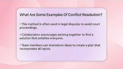What Are Some Examples Of Conflict Resolution? - The Personal Growth Path