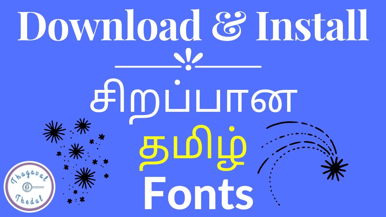Download Bibleintamil Installing Tamil Fonts In Windows 10 Tamil Fonts Downloads