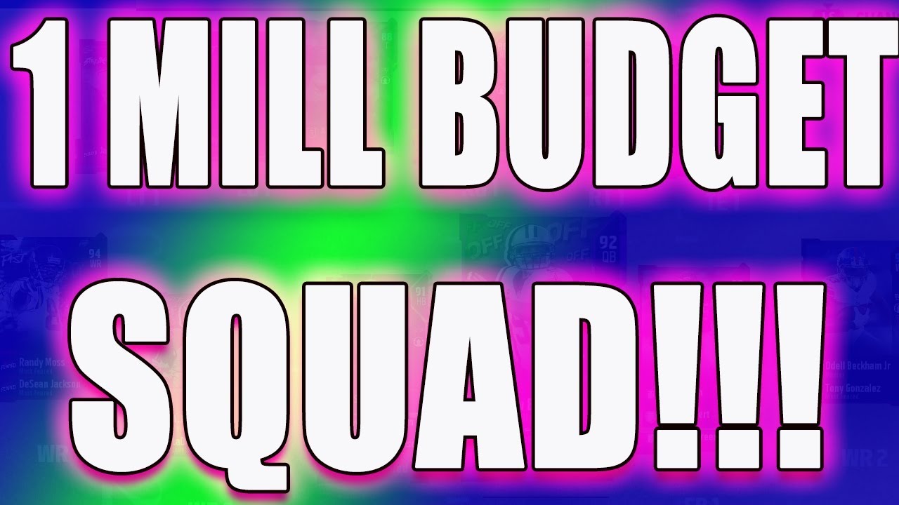 1 MILLION COIN BUDGET SQUAD BUILDER MADDEN 18 ULTIMATE TEAM