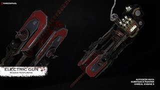 Electric Gun Texturing in Substance Painter | Part 3 (Basic Textures)
