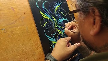 Scroll Pinstriping with Alpha Enamel