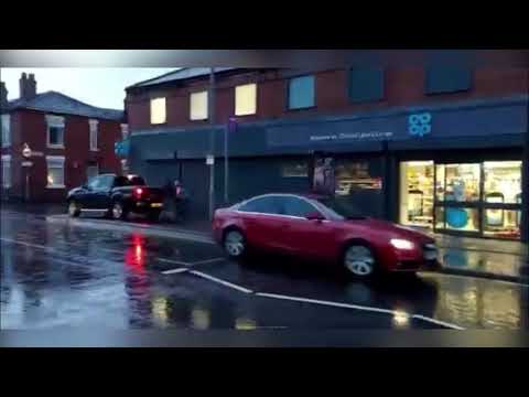 Dramatic footage shows moment thieves use truck to wrench "empty" cash machine from inside store