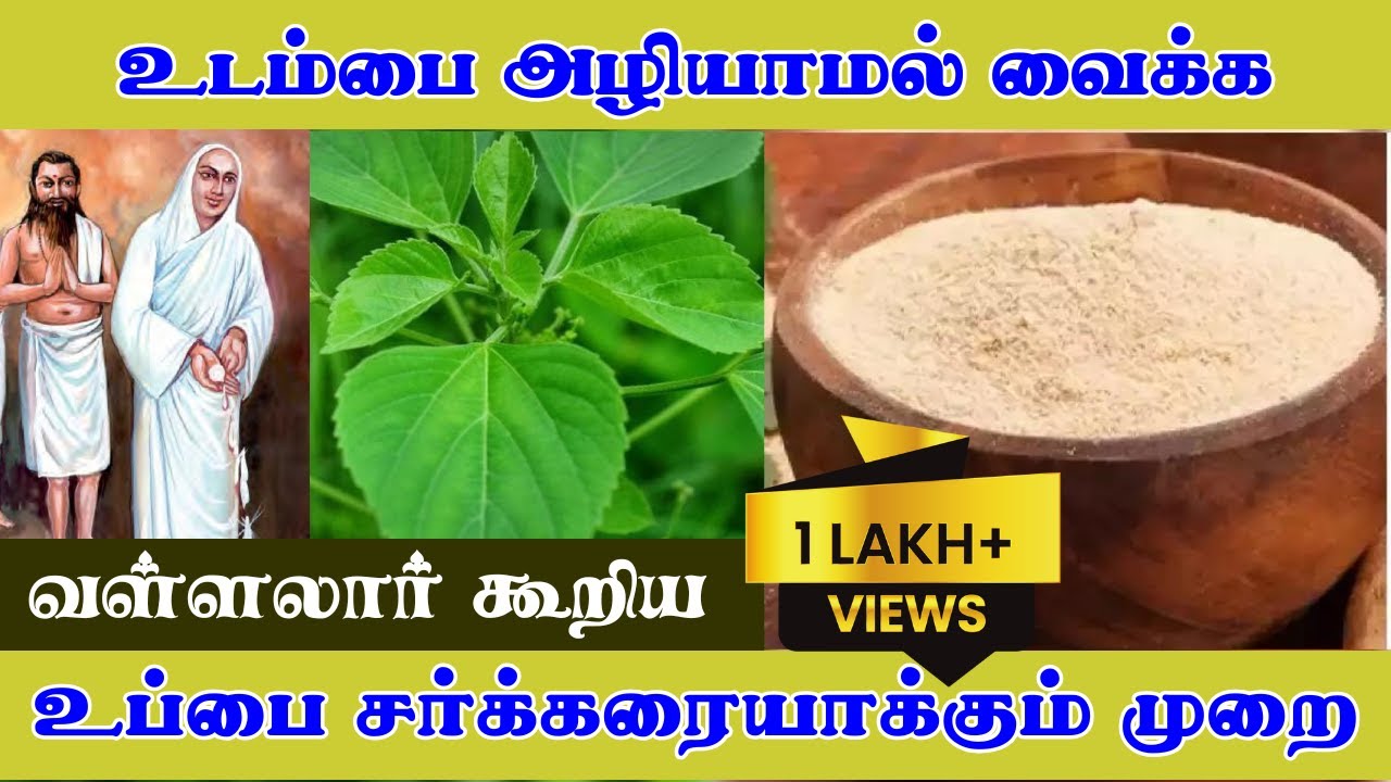 உடம்பை அழியாமல் வைக்க வள்ளலார் கூறிய உப்பை சர்க்கரையாக்கும் முறை Method of turning salt into sugar.