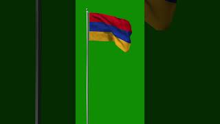ARMENIA FLAG ANIMATION GREEN SCREEN (4K LOOP VIDEO)