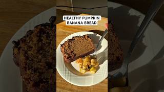 Pumpkin banana bread for breakfast 🤤🤭🍁 recipe in the comments ! #healthybreakfast #fallrecipes