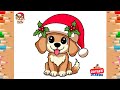 How to Draw a Christmas Puppy | Step-by-Step Christmas Drawing Tutorial