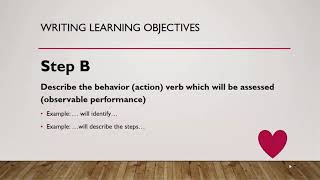 Writing Clear Objectives