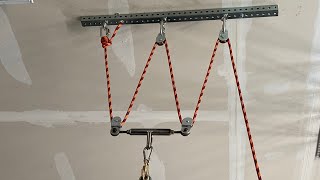 Simple rope and pulley system