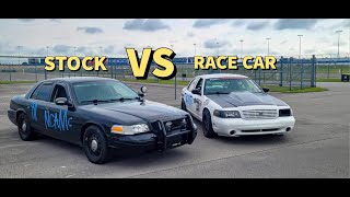 [HEAD to HEAD] Can a STOCK Crown Victoria P71 Keep Up With a Modified One at The Track!?