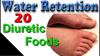 Diuretic Foods against WATER RETENTION | List of 20 DIURETICS
