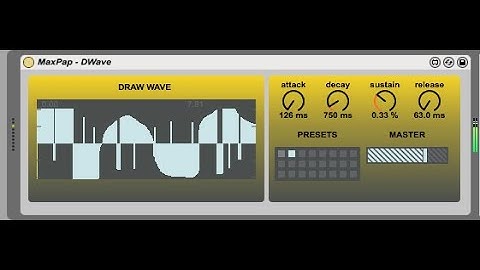 MaxPap - DWave (Wavetable Synthesis) Demo