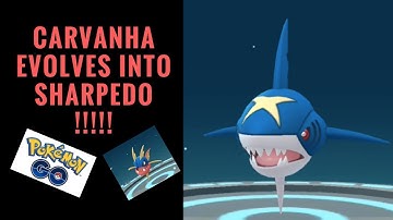 Pokemon GO!!! EVOLVING Carvanha into SHARPEDO!!!