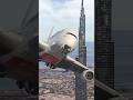 Emirates A380 "LA Dodgers" Special Livery: Approach near the Burj Khalifa