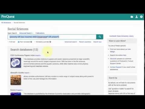 How to Search Multiple Databases in ProQuest