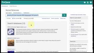 How to Search Multiple Databases in ProQuest Profile