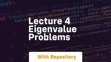 lecture 4 eigenvalue problems