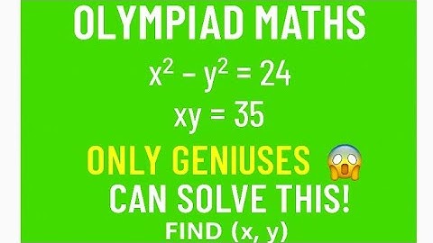 Only Geniuses Can Solve This | x² − y² = 24, xy = 35 | Japanese Olympiad Math Challenge