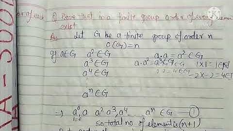 #Algebra (Bsc) Chapter-group...in a finite group order of every element exist