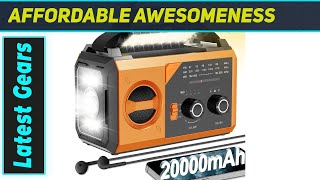 `Best Emergency Radio? 20000mAh Hand Crank Radio Review
