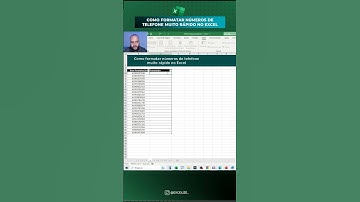 Aprenda Agora - Como Formatar Números de Telefone no Excel