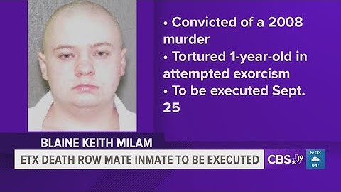East Texas death row inmate set to be executed for 2008 murder of child