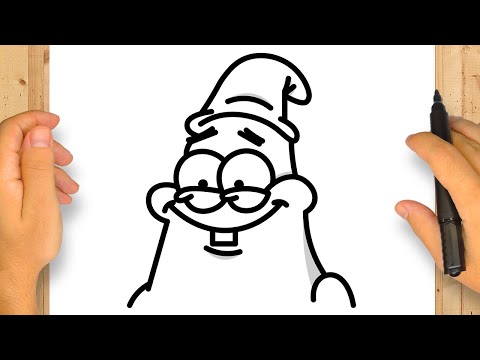 パトリックの描き方 | スポンジボブ | ステップバイステップのシンプルで簡単