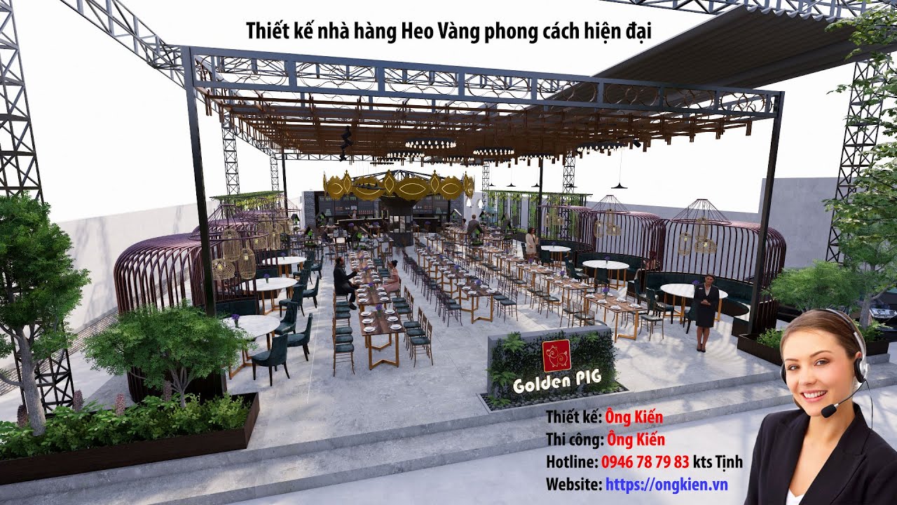 cong ty thiet ke nha Update Thiết kế \u0026 thi công hoàn thiện nhà hàng Heo Vàng 1000m2 ở Long Thành - Đồng Nai