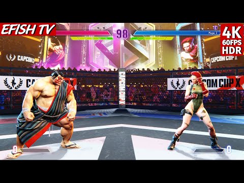 E. Honda vs Cammy (Hardest AI) - Street Fighter 6 | 4K 60FPS HDR