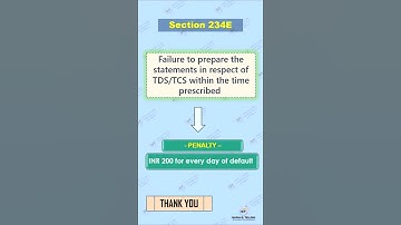 Fees for Late filling of TDS Statement II Section 234E II ST Shorts