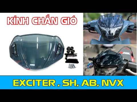 Video Kính chắn gió ZHIPAT Exciter 135, Exciter 150, Winner... - youtube